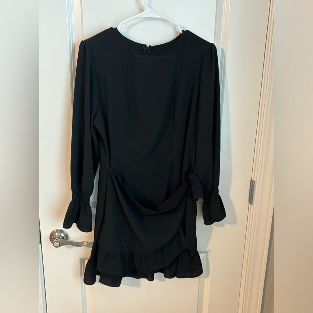 Black wrap dress